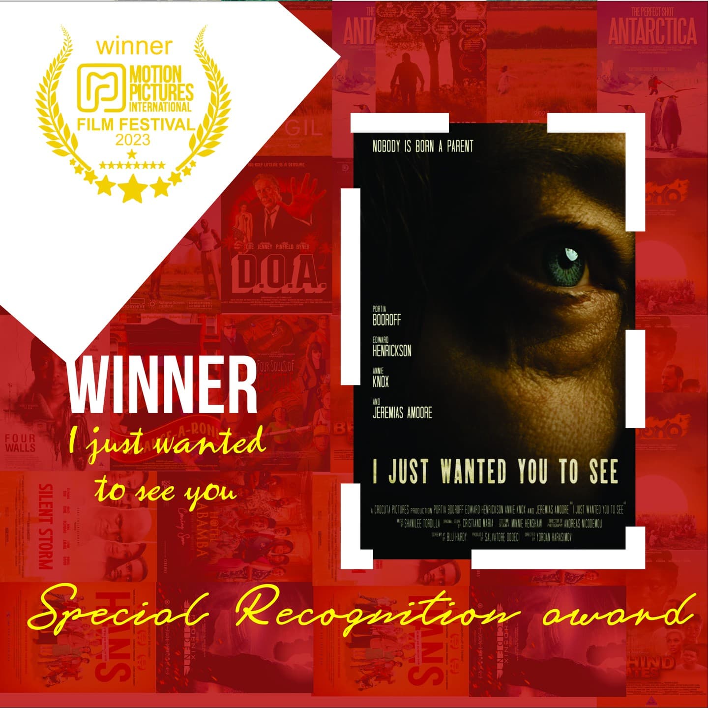 Special Recognition Award at @motionpicturesinternational Film Festival 2023